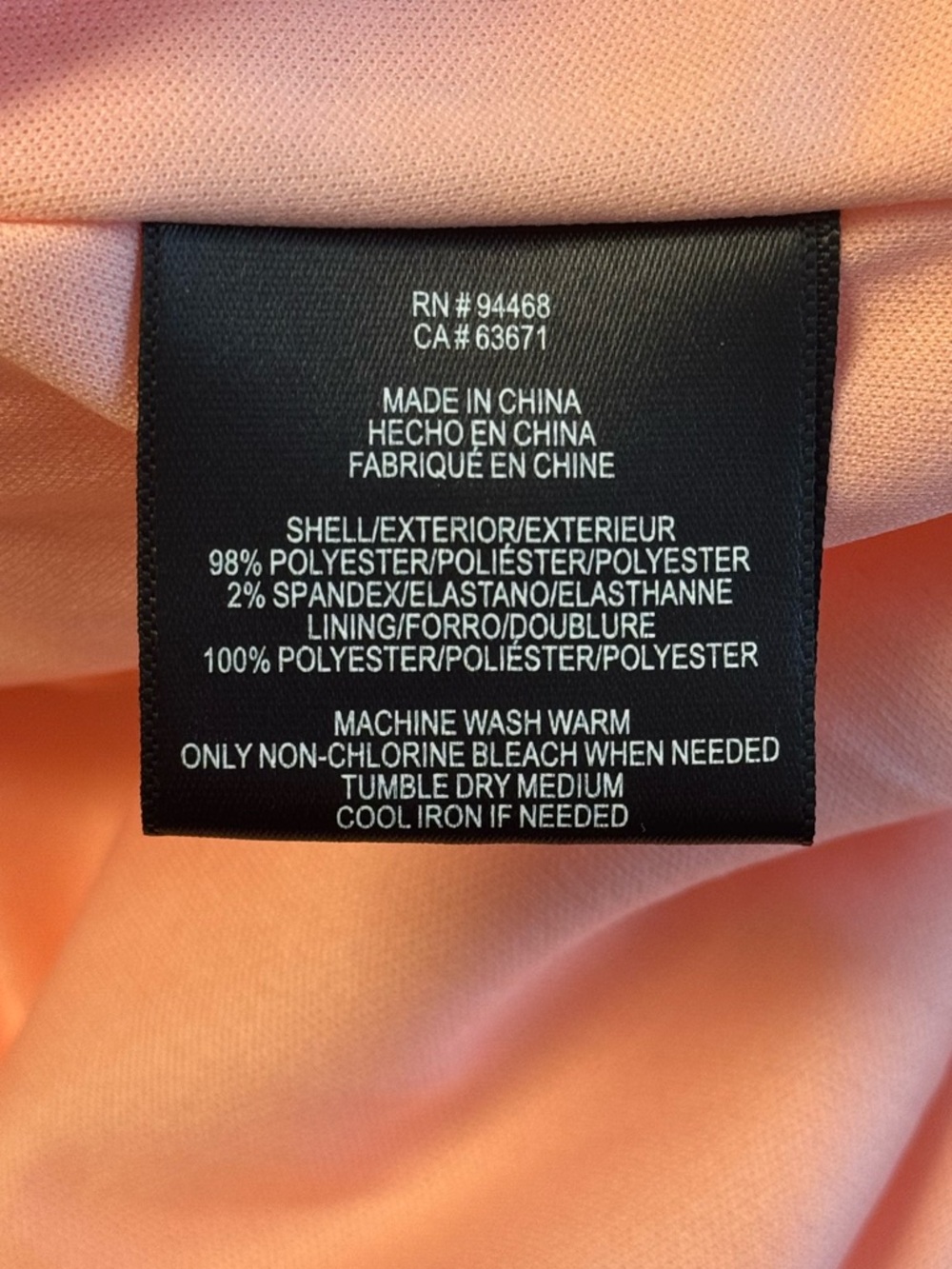 BCBG Paris Peach & White Spotted Ruffle Dress - Size Large - Wedding/Garden/Day - Picture 3 of 12